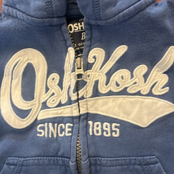 Vintage Oshkosh B’gosh 2T Varsity Full Zip Hoodie Blue - Picture 6 of 10